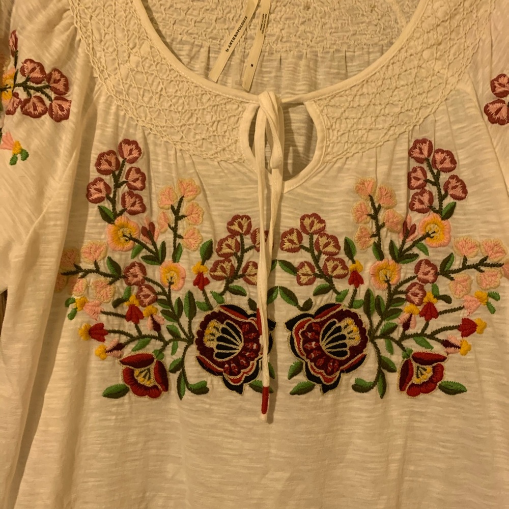 Anthropologie embroidered top - Picture 2 of 4